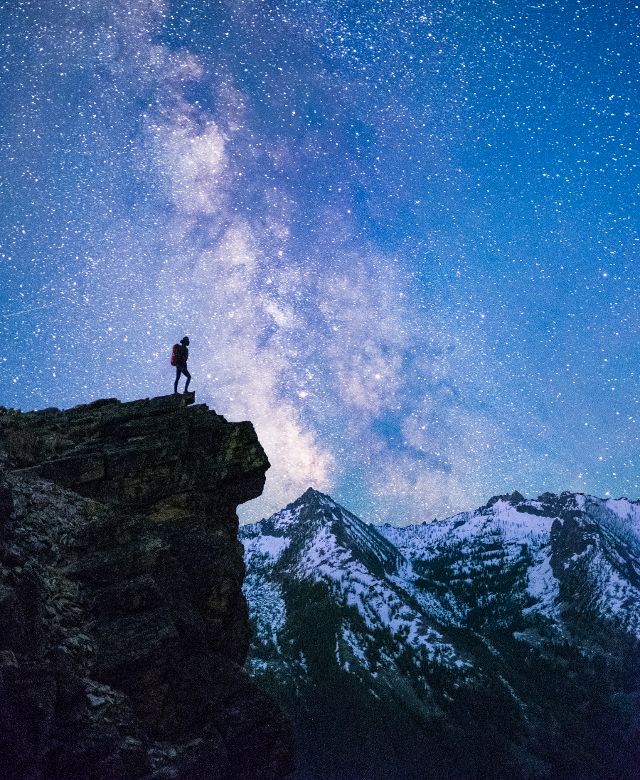 hiking under the stars