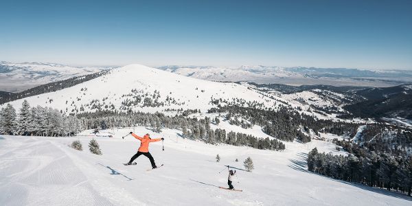 Skier jumping at Great Divide
